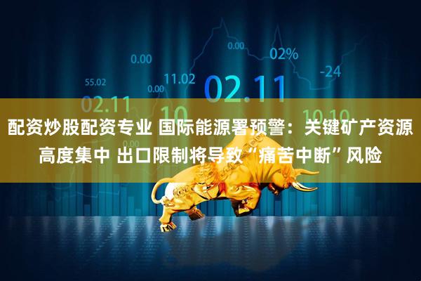 配资炒股配资专业 国际能源署预警：关键矿产资源高度集中 出口限制将导致“痛苦中断”风险